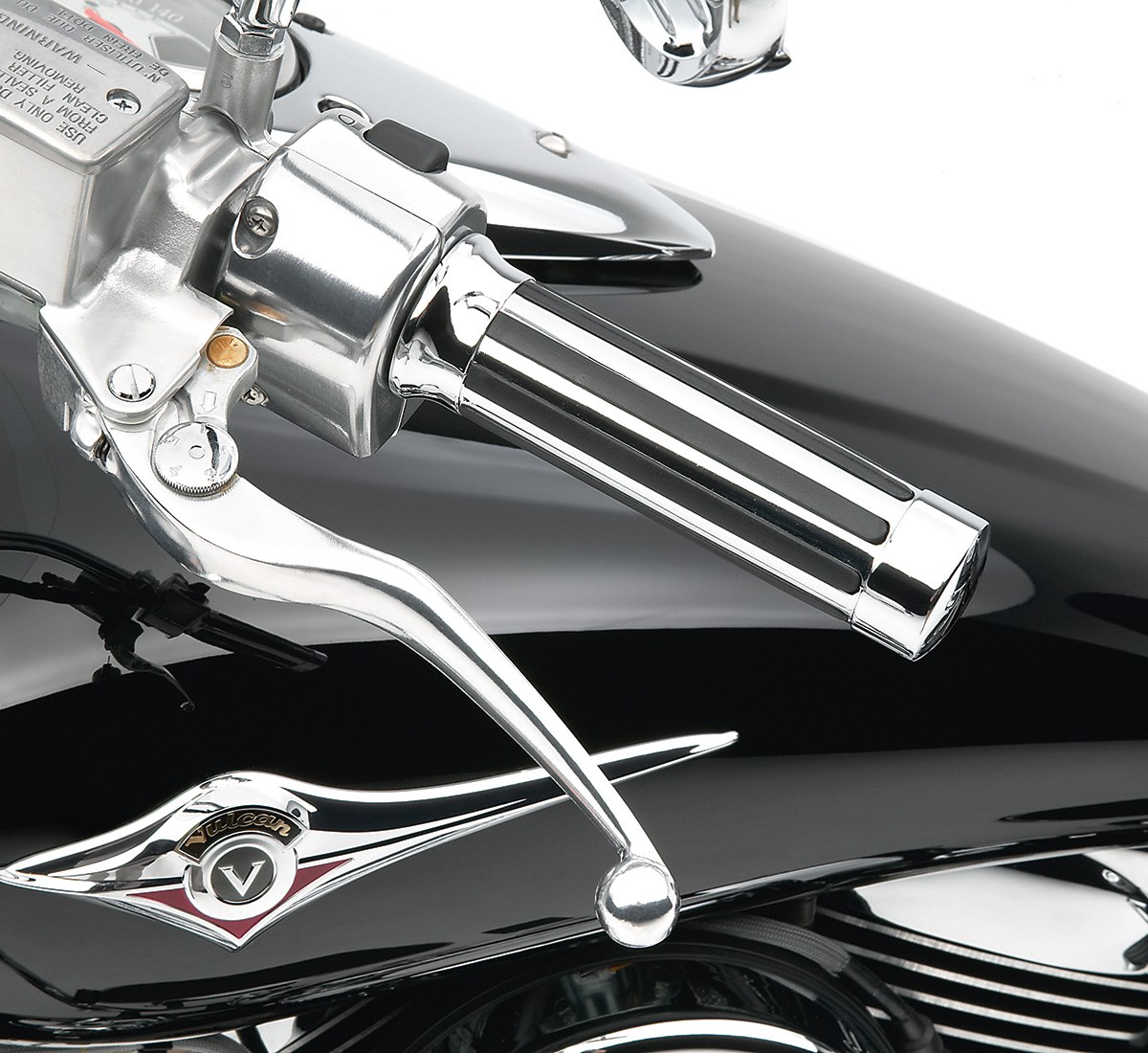 Non-slip Hand Grips 1" Handlebar Chrome For Kawasaki Vulcan Classic Custom 900